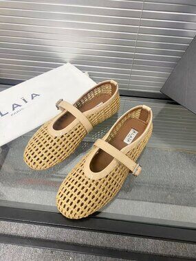 Alaia Yellow Runway Style Flat Ballet Flats Real shot, no scratches